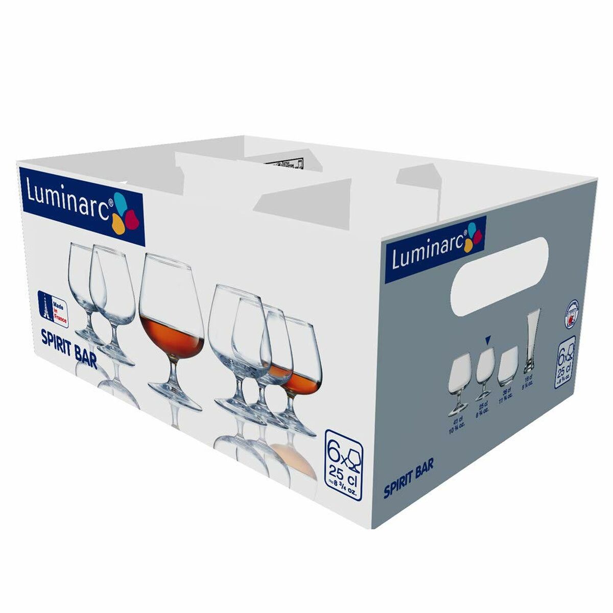 Ballonglas Luminarc Spirit Bar Transparant Glas 6 Stuks 250 ml (Pack 6x)