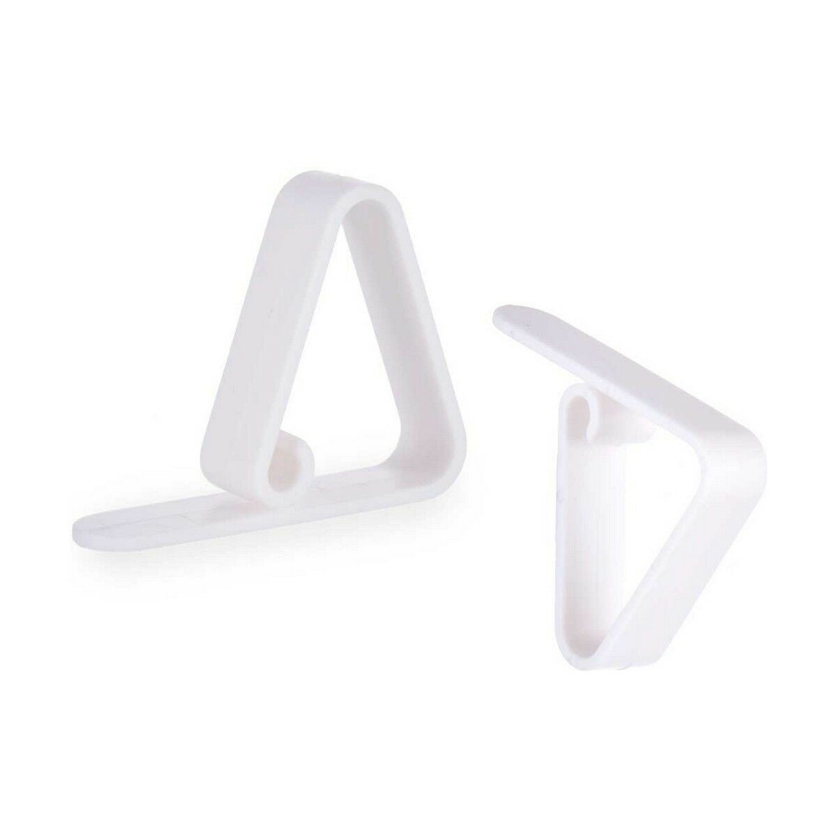 Tafelkleedclip Wit Plastic (5,5 x 4,5 x 1,5 cm) (12 Stuks)