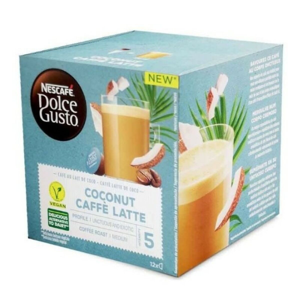 Koffiecapsules Dolce Gusto Koffie met melk Kokosnoot (12 uds)
