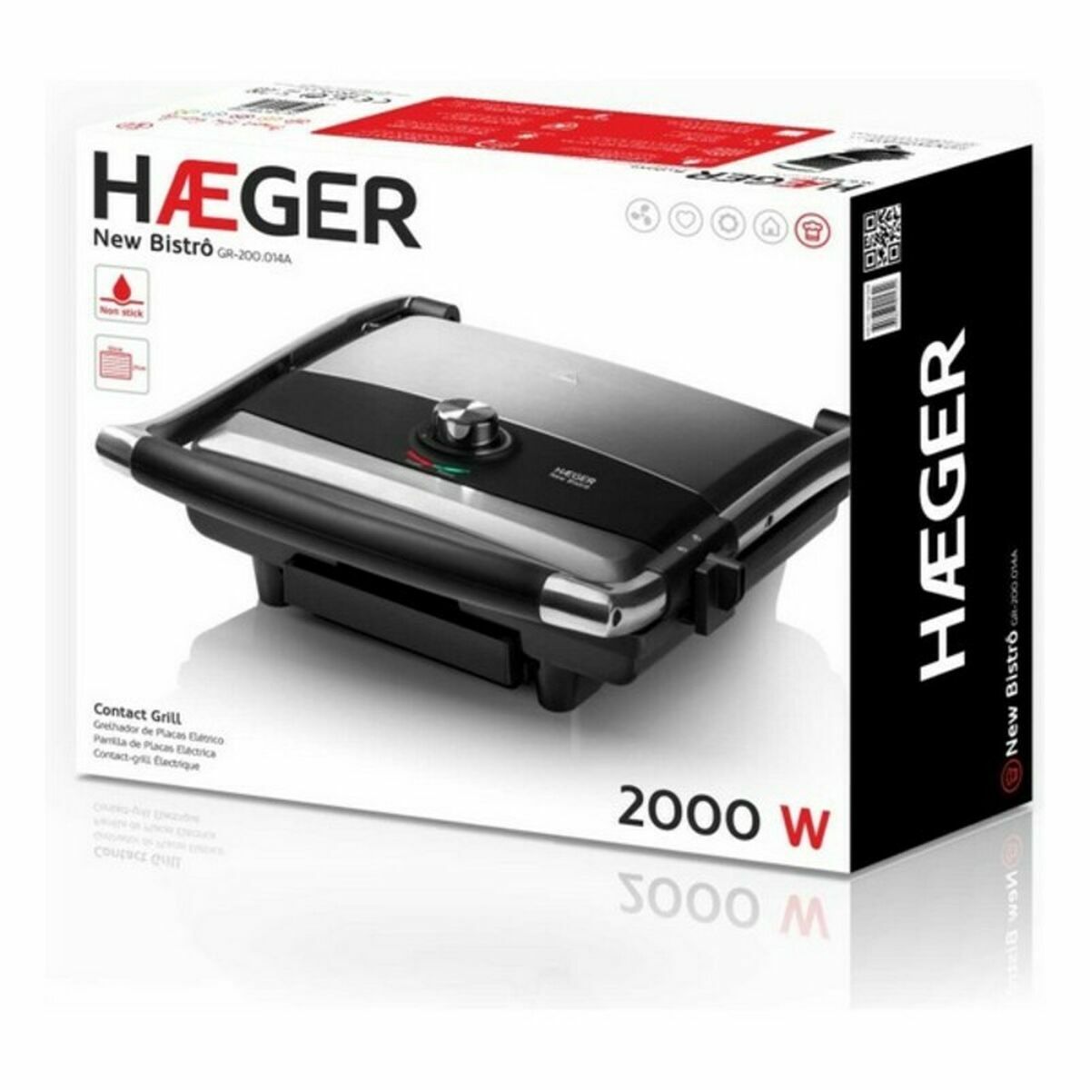 Elektrische Barbecue Haeger GR-200.014A 2000 W