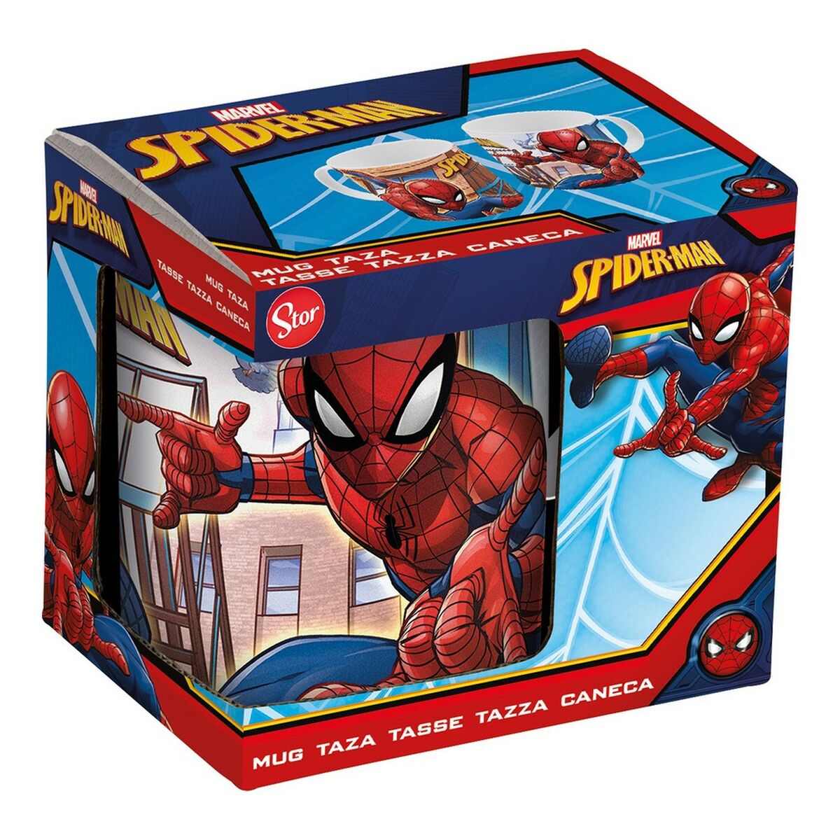 Mok Spider-Man Great power Blauw Rood Keramisch 350 ml