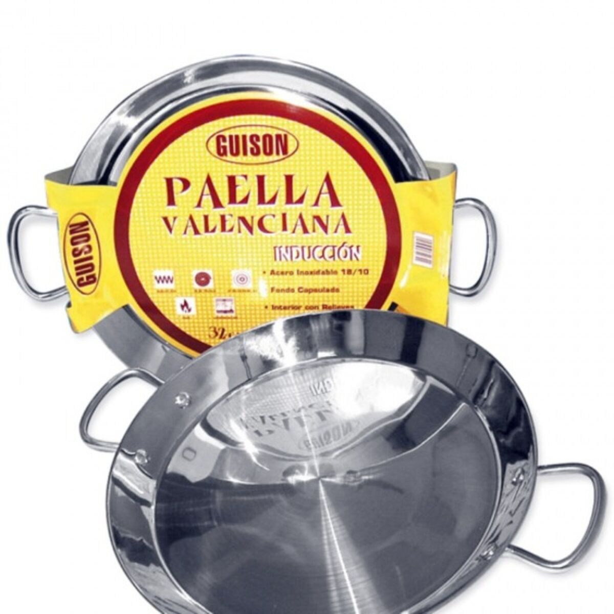 Paella Pan Guison 74046 Roestvrij staal Metaal 3 L (10 Onderdelen) (46 cm)