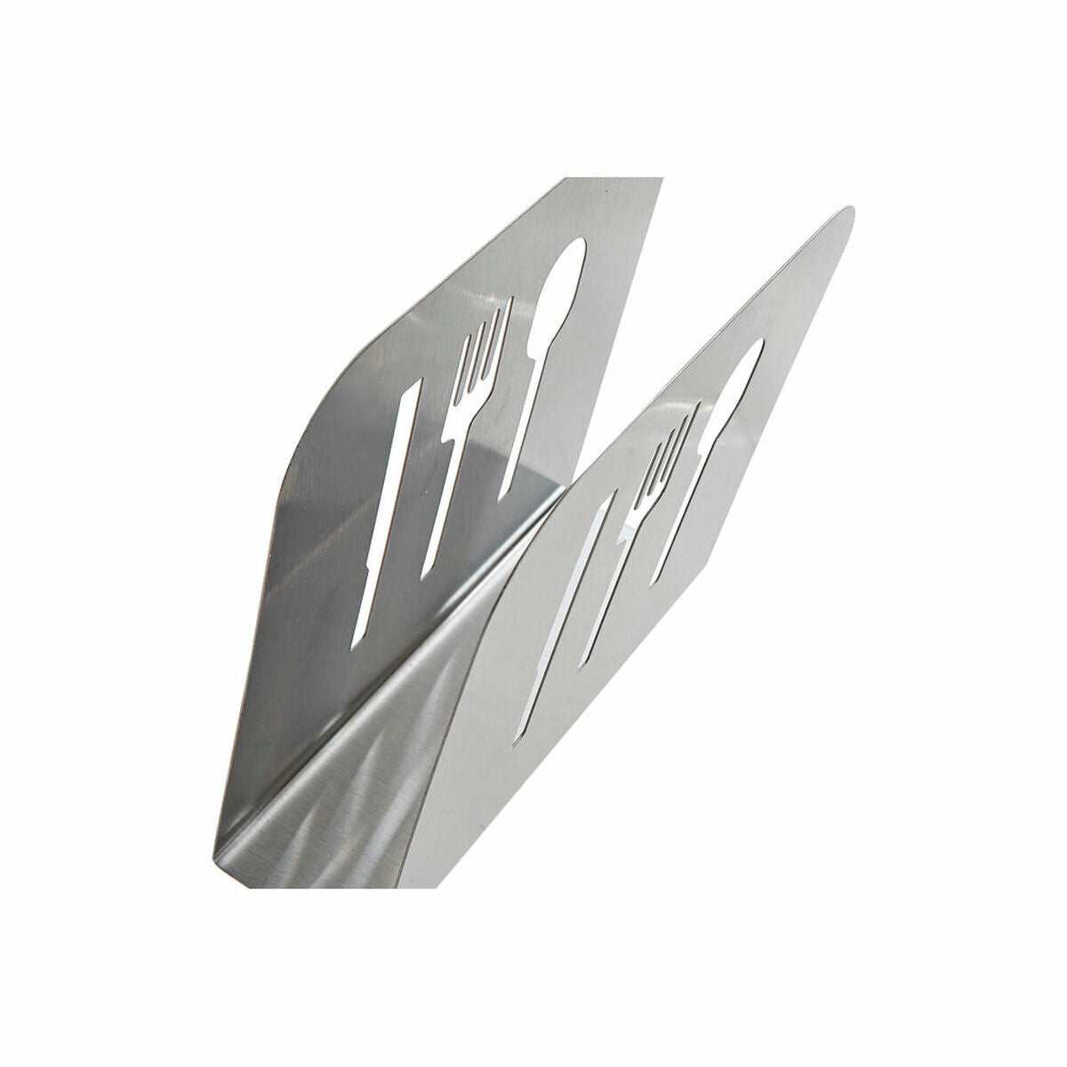 Servethouder DKD Home Decor Bestekken Zilverkleurig Roestvrij staal 15 x 4 x 12,5 cm
