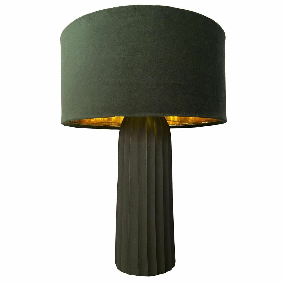 Bureaulamp DKD Home Decor Fluweel Aluminium Groen (26 x 26 x 37 cm)