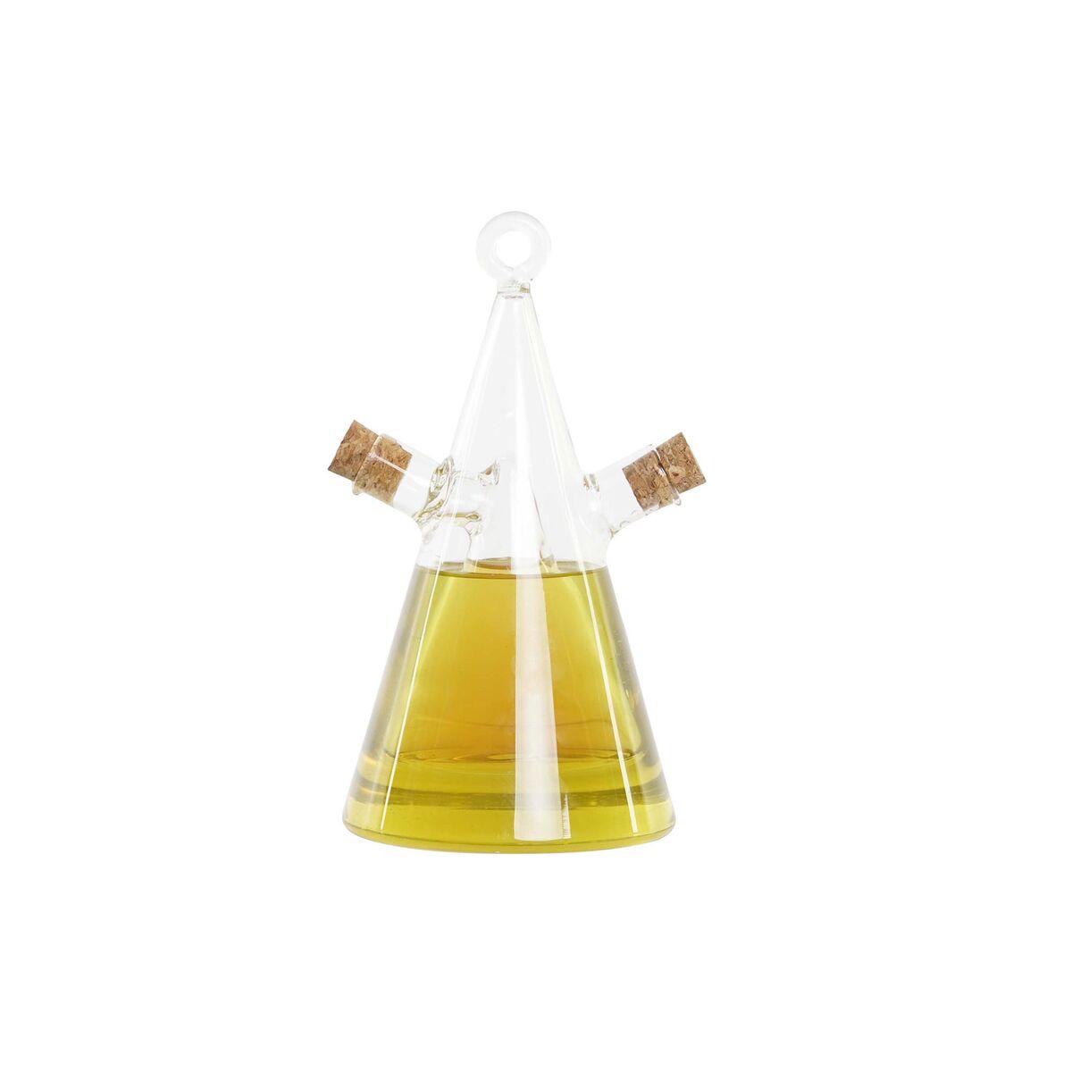 Olie en azijnset DKD Home Decor 10,5 x 9 x 18 cm Transparant Kurk 300 ml Borosilicaatglas