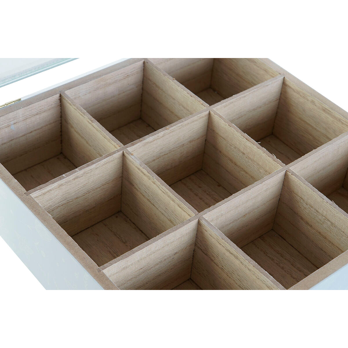 Box for Infusions DKD Home Decor Blauw Wit Groen Lila Metaal Kristal Hout MDF (3 Stuks)