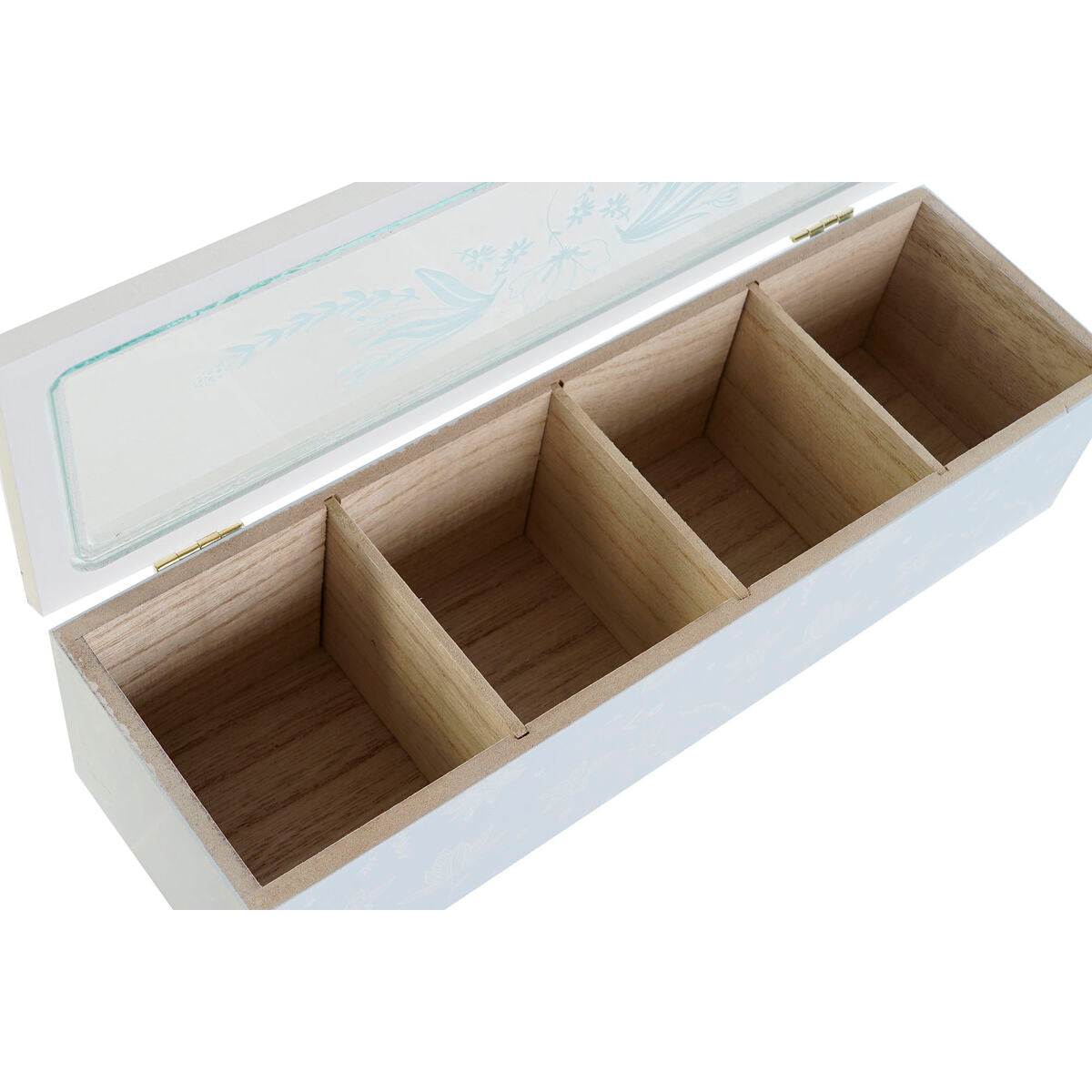 Box for Infusions DKD Home Decor Blauw Groen Lila Kristal Hout MDF (3 Stuks)