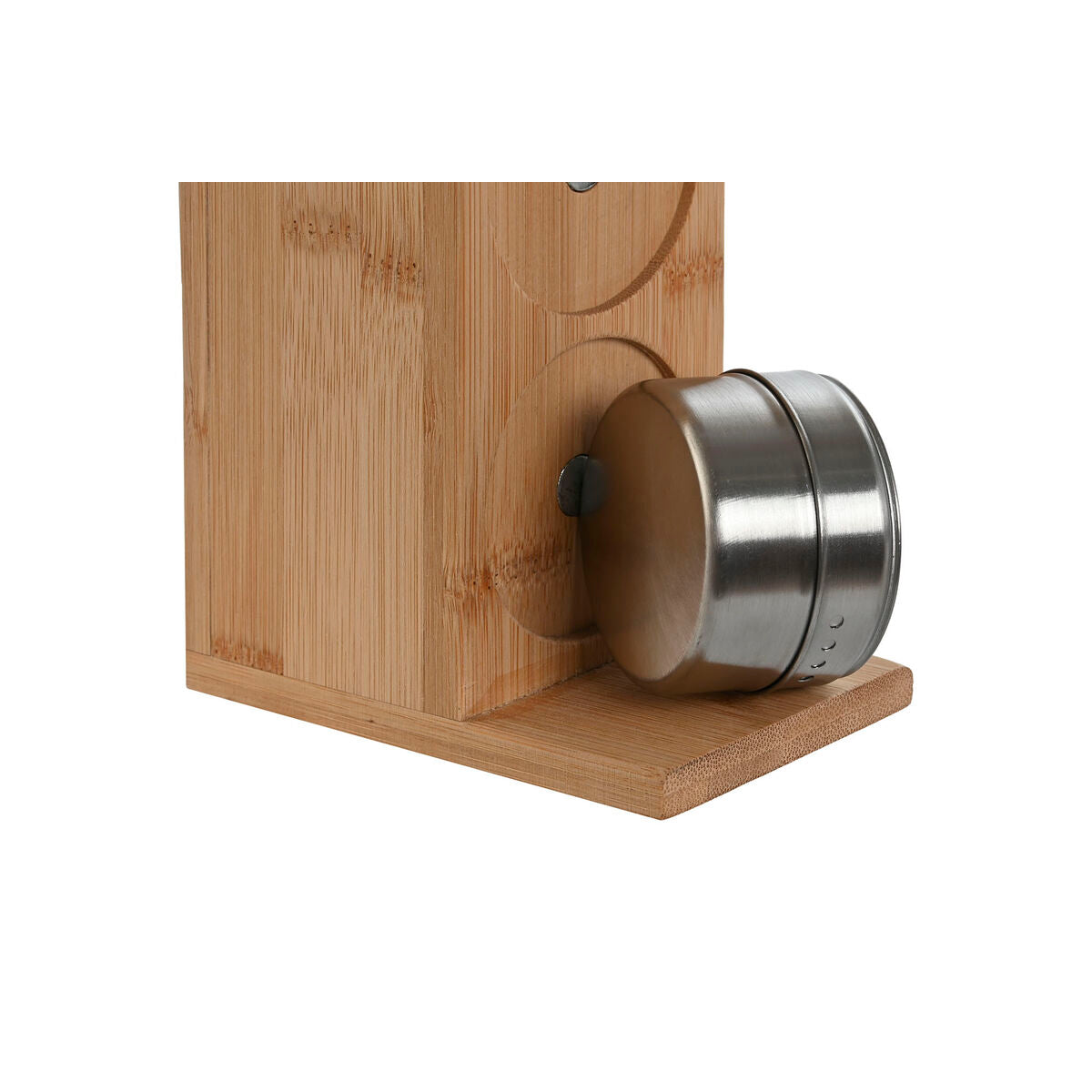Standaard voor keukengerei Home ESPRIT Zilverkleurig Bamboe Roestvrij staal 8 x 13 x 27 cm 6 Onderdelen