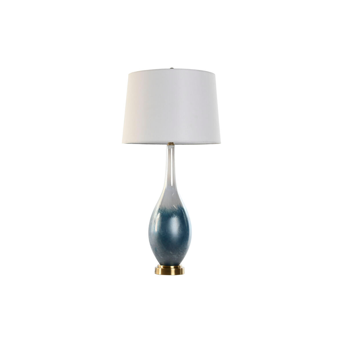 Bureaulamp Home ESPRIT Blauw Tweekleurig Kristal 50 W 220 V 40 x 40 x 84 cm
