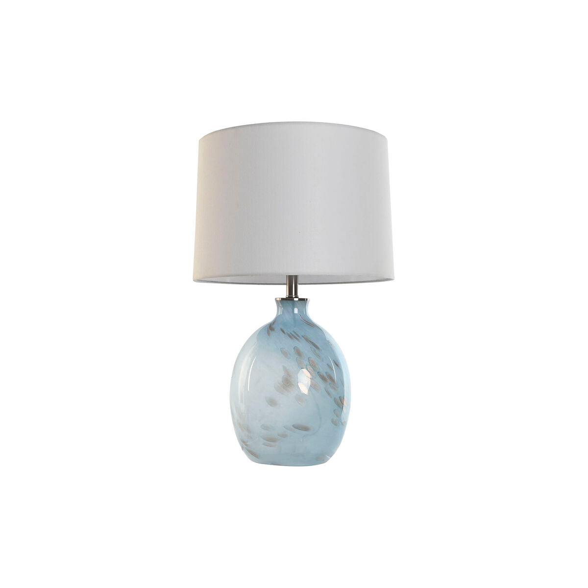 Bureaulamp Home ESPRIT Blauw Wit Kristal 50 W 220 V 40 x 40 x 66 cm