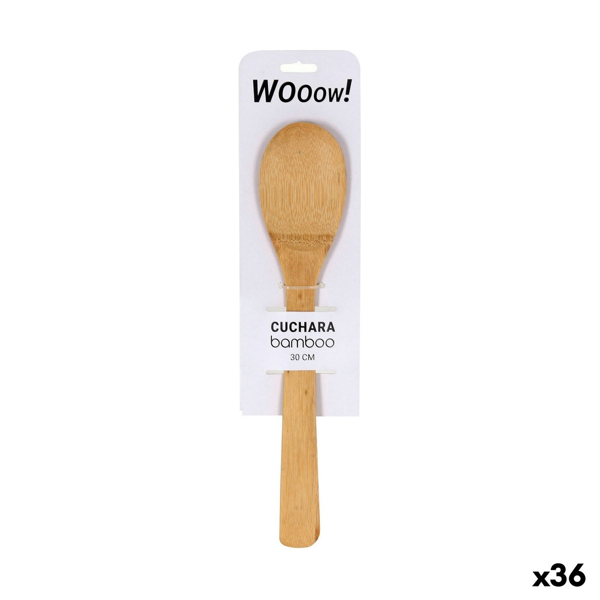Bamboe lepel Wooow Bamboe 30 x 6,2 x 0,8 cm (36 Stuks)