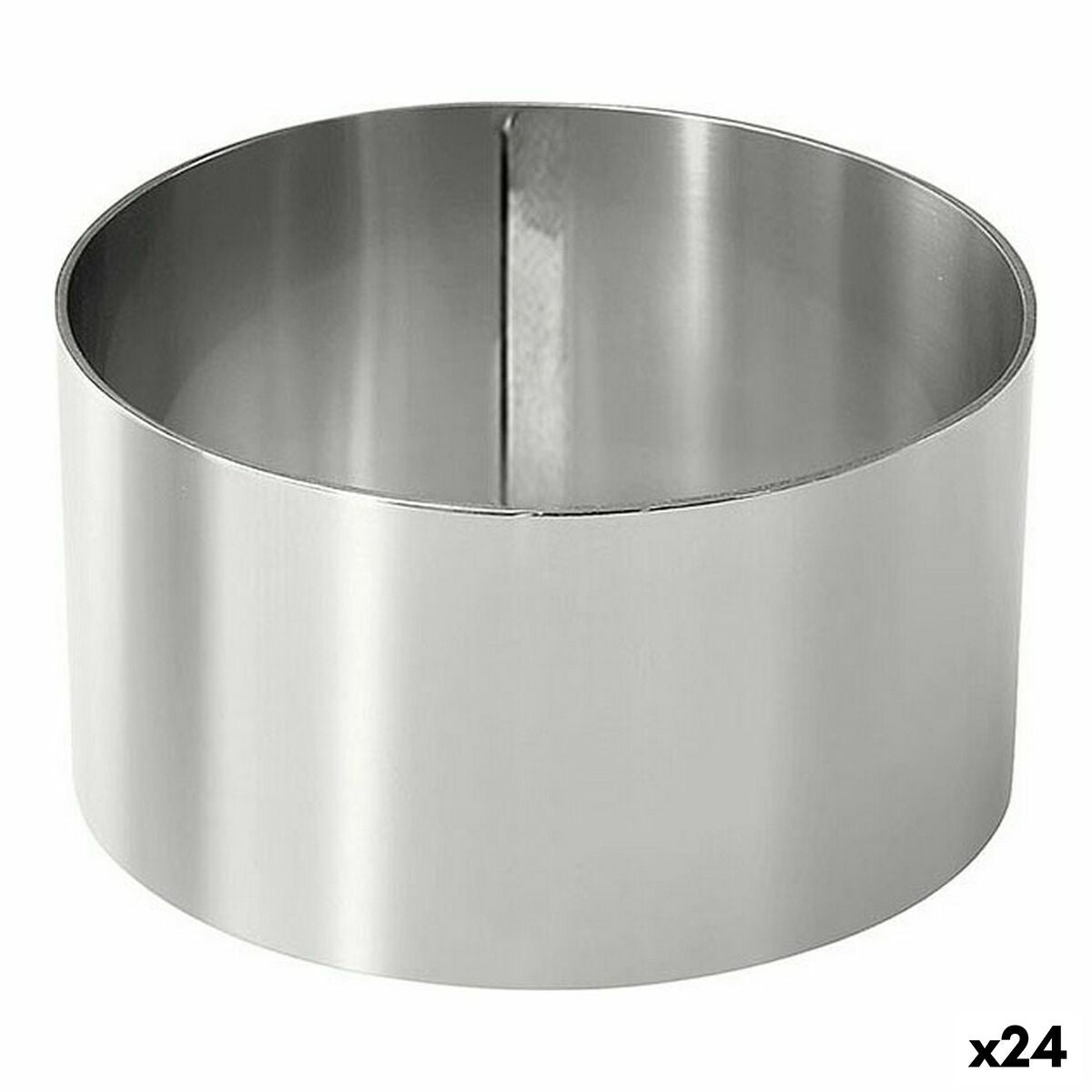 Platingmal Roestvrij staal Zilverkleurig 10 cm 0,8 mm (24 Stuks) (10 x 4,5 cm)