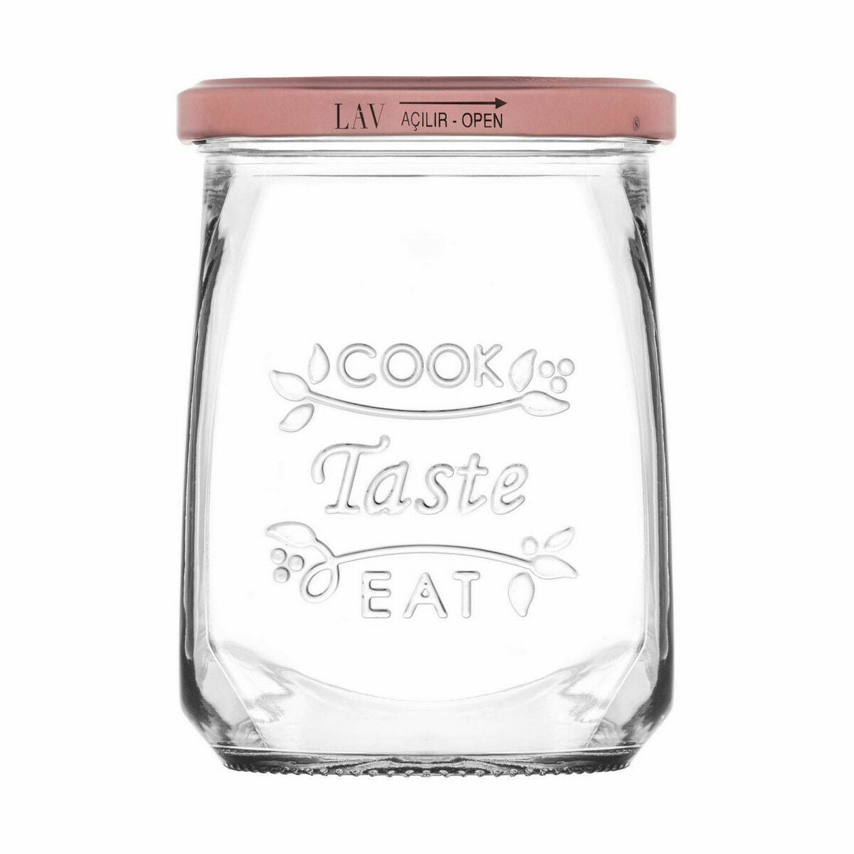 Transparante Glazen Kan Inde Tasty Met deksel 550 ml (12 Stuks)