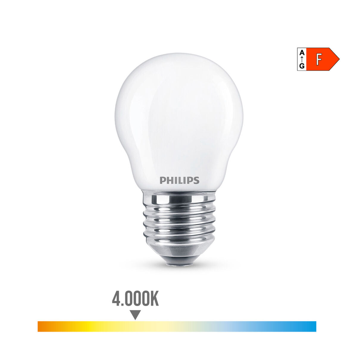 Ledlamp Philips Wit F 40 W 4,3 W E27 470 lm 4,5 x 7,8 cm (4000 K)
