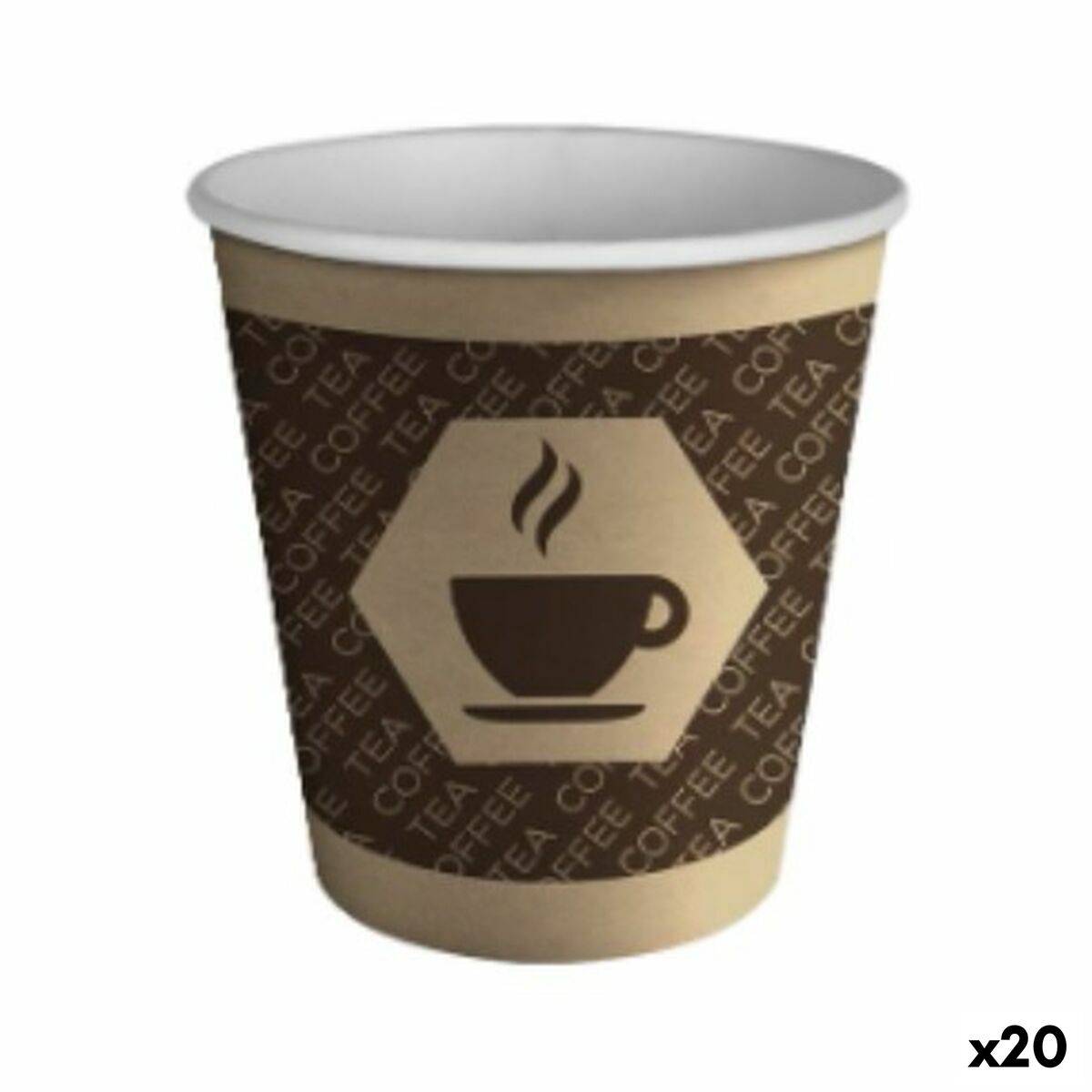 Glazenset Algon Karton Wegwerp Koffie 20 Stuks (100 Onderdelen)