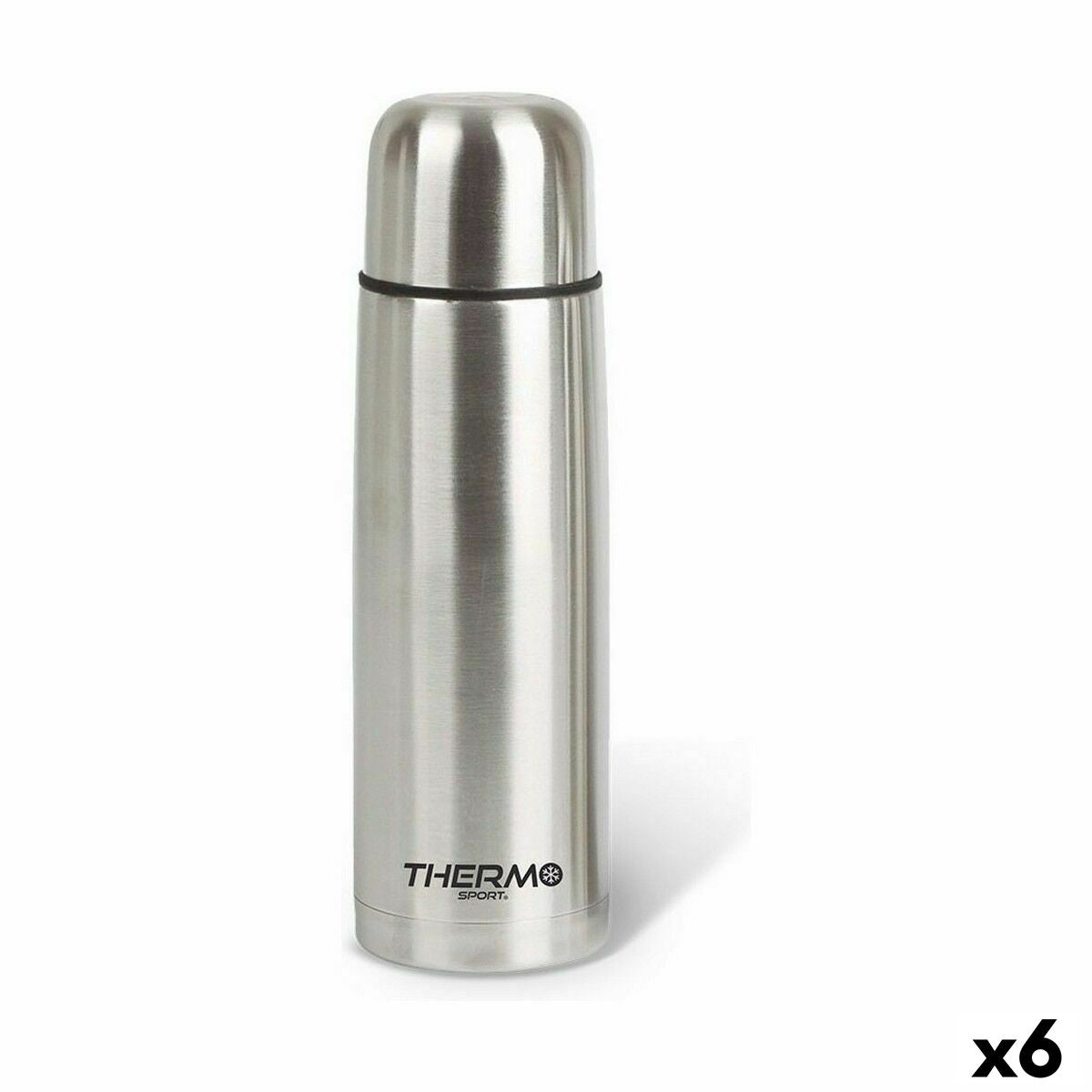 Reisthermosfles ThermoSport Roestvrij staal 1 L (6 Stuks)