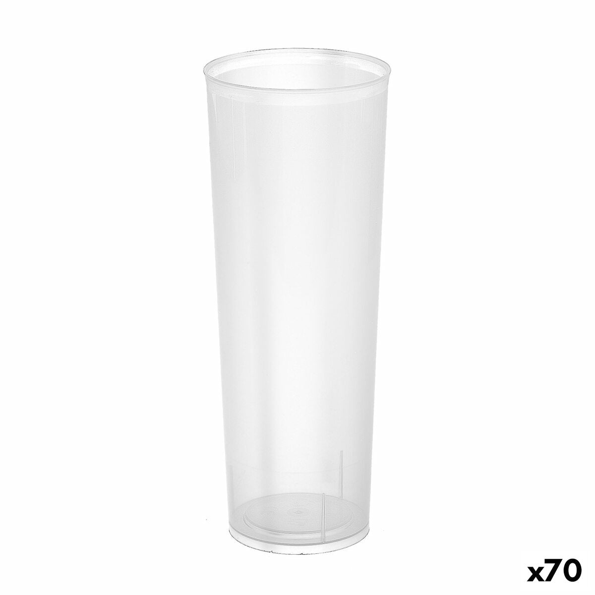 Set van herbruikbare glazen Algon Leiding, pijp Transparant 6 Onderdelen 300 ml (70 Stuks)