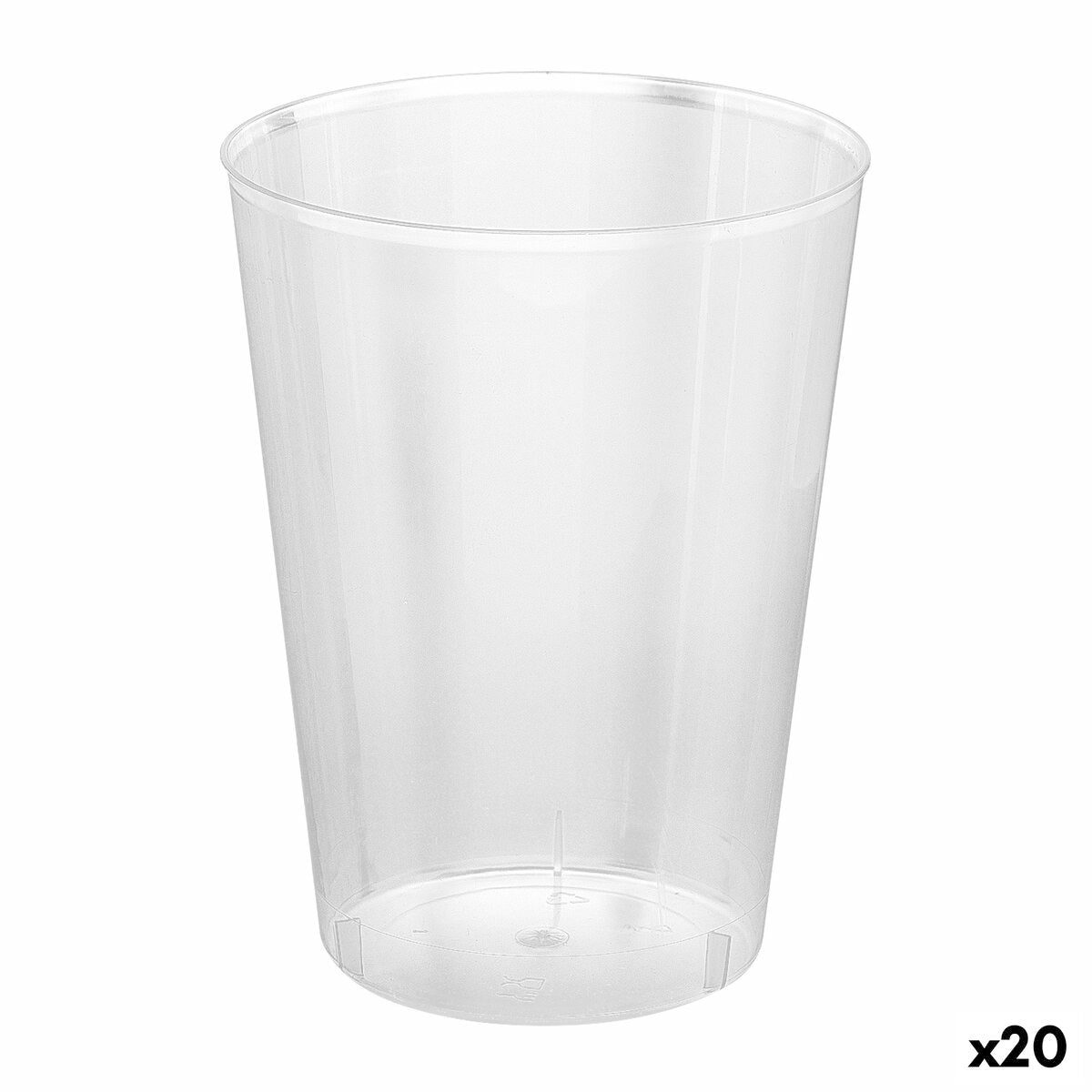 Set van herbruikbare glazen Algon Cider Transparant 10 Onderdelen 480 ml (20 Stuks)