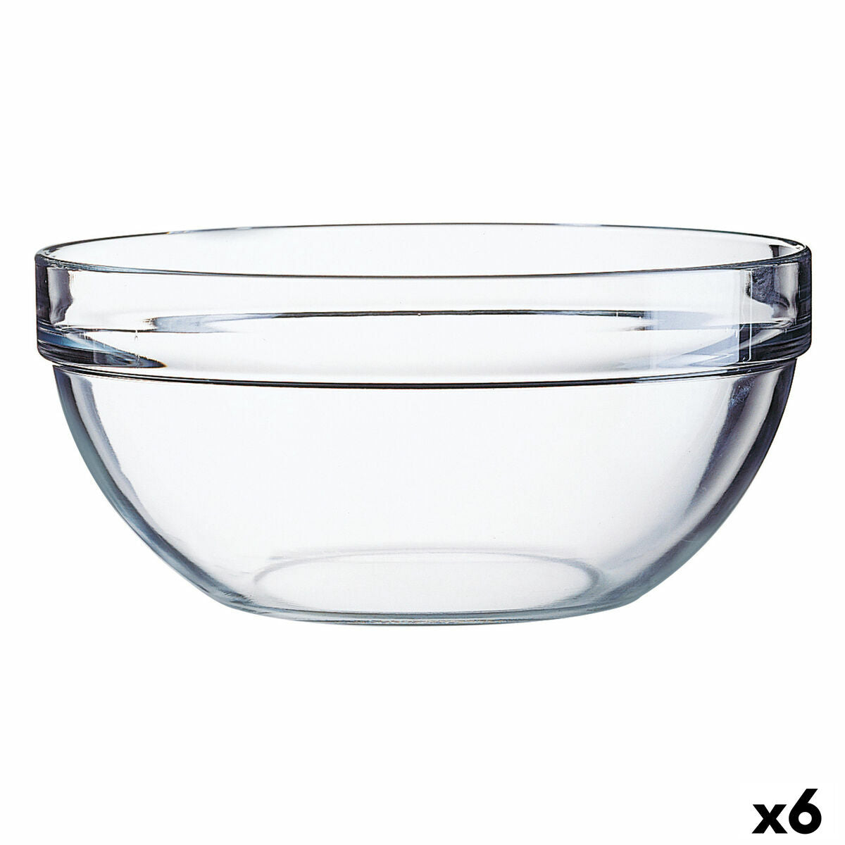 Saladekom Luminarc Transparant Glas (20 cm) (6 Stuks)