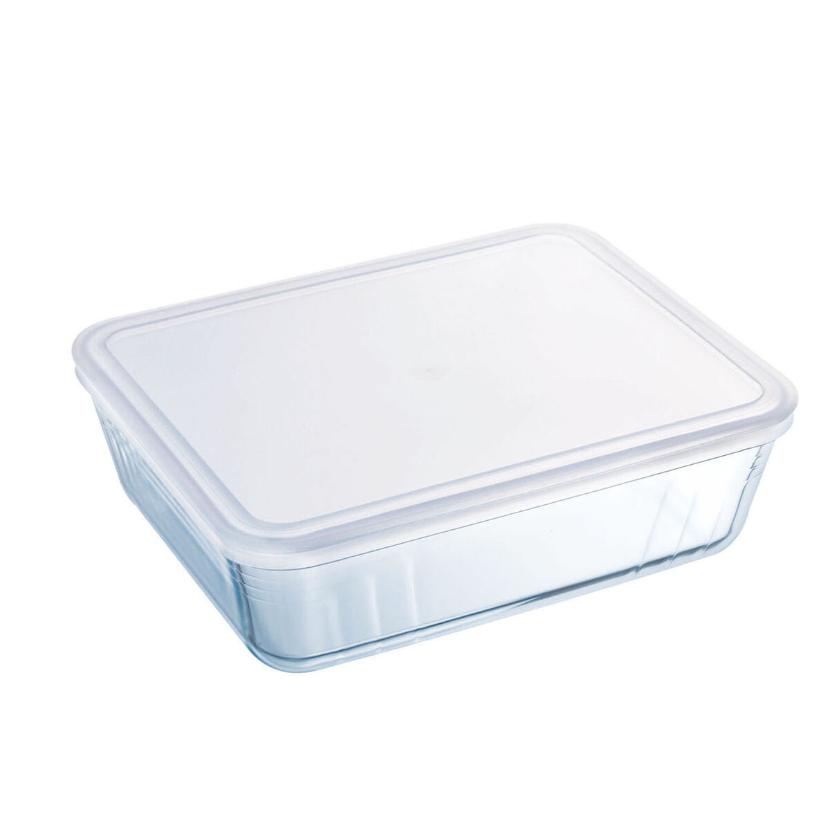 Rechthoekige lunchbox met deksel Pyrex Cook & Freeze 22,5 x 17,5 x 6,5 cm 1,5 L Transparant Siliconen Glas (6 Stuks)