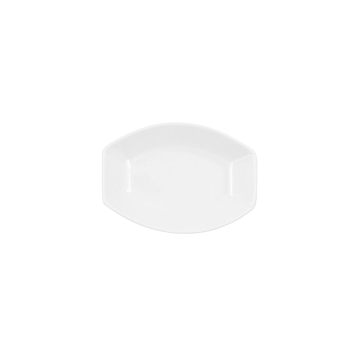 Snackdienblad Ariane Alaska 9,6 x 5,9 cm Mini Ovalen Keramisch Wit (10 x 7,4 x 1,5 cm) (18 Stuks)