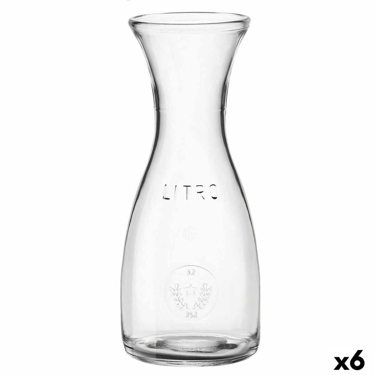Fles Bormioli Rocco Misura Transparant Glas (1 L) (6 Stuks)