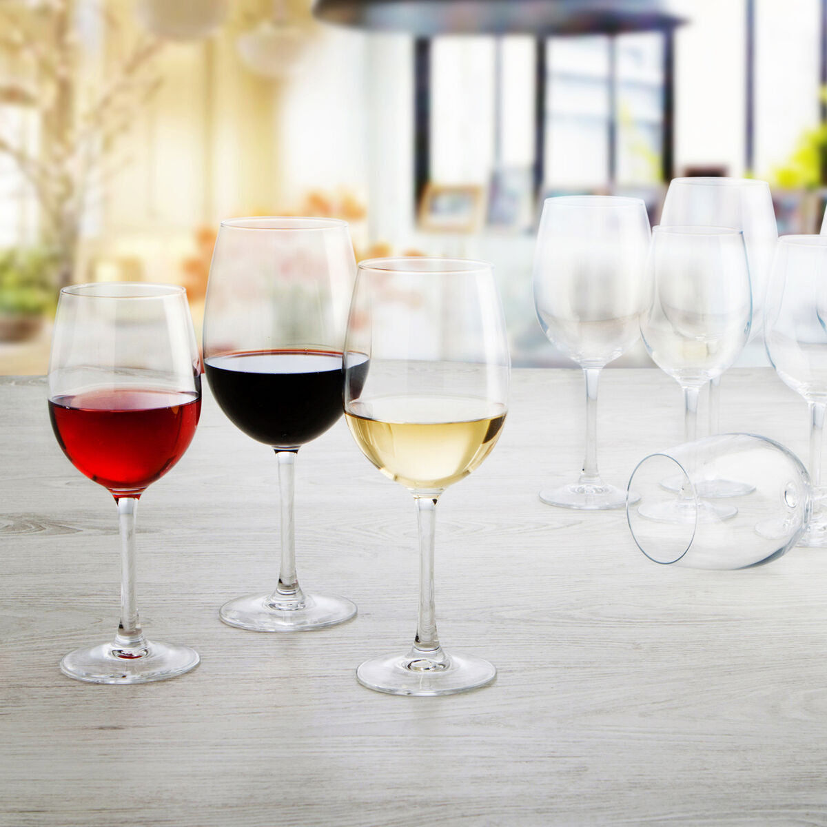 Wijnglas Ebro Transparant Glas (470 ml) (6 Stuks)