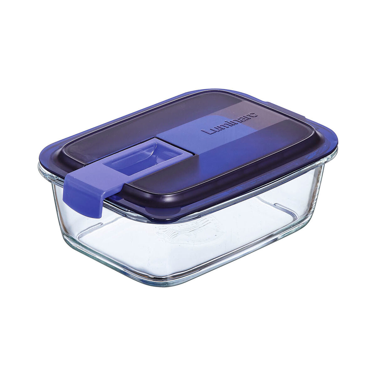 Hermetische Lunchtrommel Luminarc Easy Box Blauw Glas (6 Stuks) (820 ml)