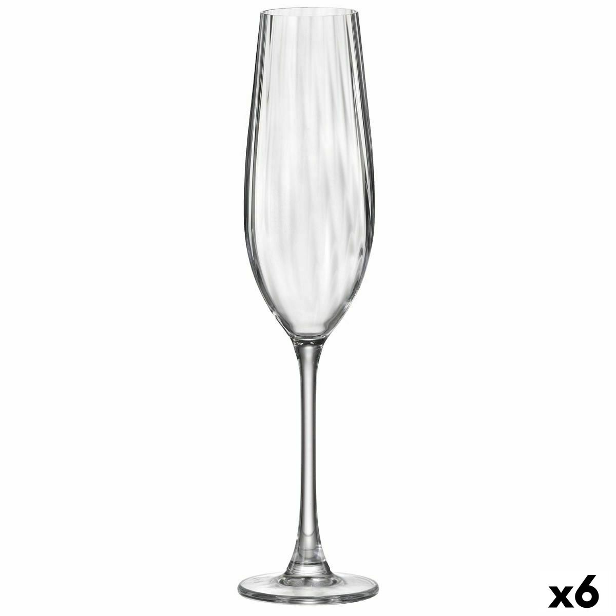 Champagneglas Bohemia Crystal Optic Transparant Glas 260 ml (6 Stuks)