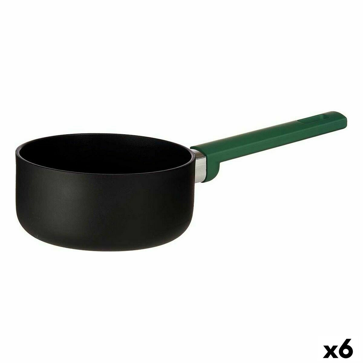 Kookpot Ø 16 cm Zwart Groen 1,3 L (6 Stuks)