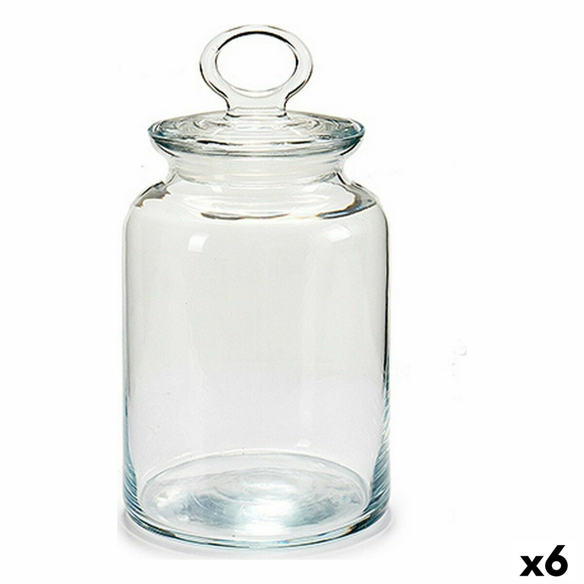 Blik Kitchen 12 x 21,5 x 12 cm Transparant Siliconen Glas 1,5 L (6 Stuks)