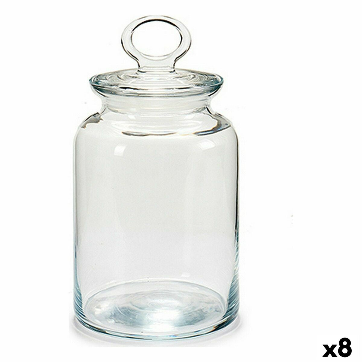 Blik Kitchen 11,5 x 17,5 x 11,5 cm Transparant Siliconen Glas 1 L (8 Stuks)