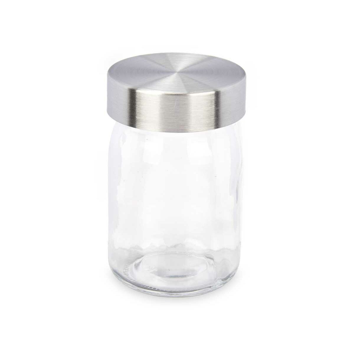 Blik Transparant Zilverkleurig Metaal Glas 230 ml 6,8 x 11 x 6,8 cm (6 Stuks)