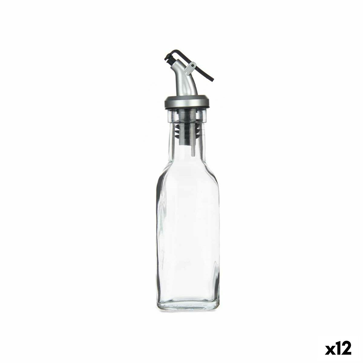 Flesje Transparant Glas Staal 180 ml (12 Stuks)