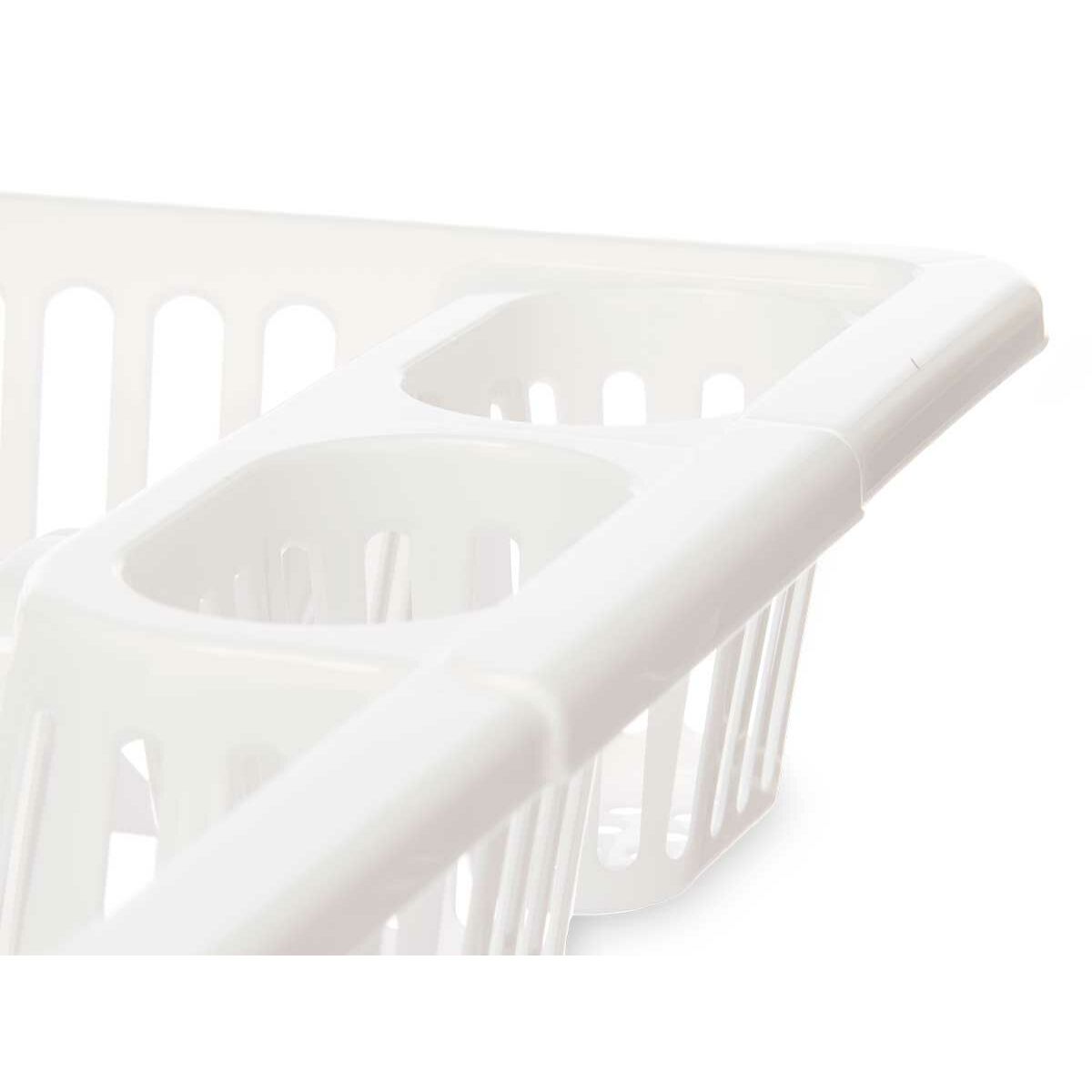 Afdruiprek voor Keukengootsteen Wit Plastic 45,5 x 8 x 36,5 cm (12 Stuks)