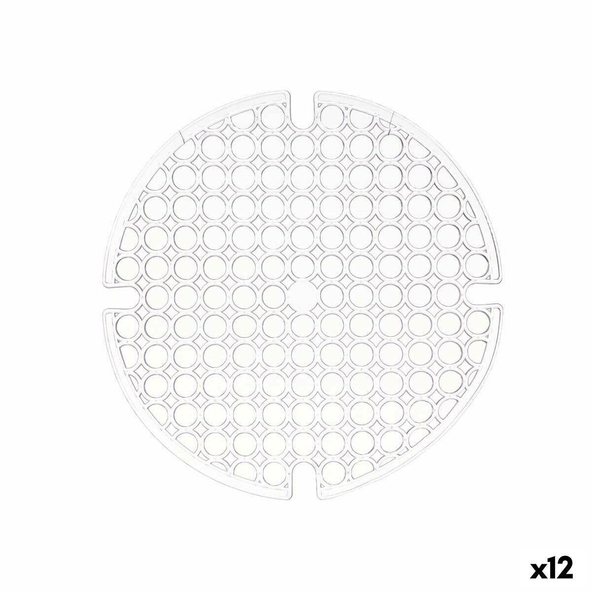 Mat Wastafel Transparant Plastic 29 x 0,1 x 29 cm (12 Stuks)