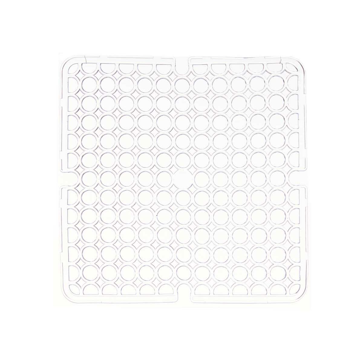 Mat Wastafel Transparant Plastic 28 x 0,1 x 28 cm (12 Stuks)