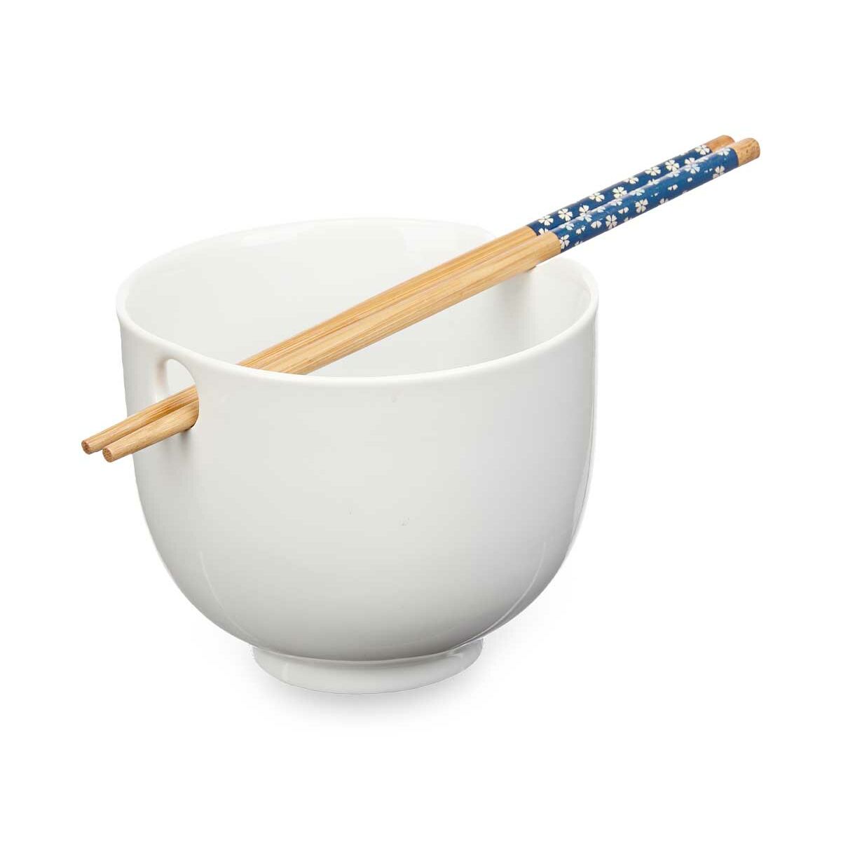 Kom Wit Bamboe 24 x 10,7 x 13,3 cm (12 Stuks) Chopsticks asiatico/oriental