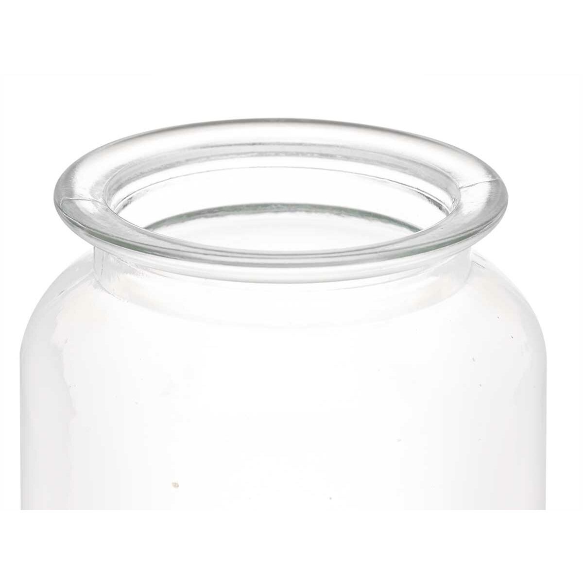 Blik Transparant Glas 900 ml (12 Stuks) Met deksel