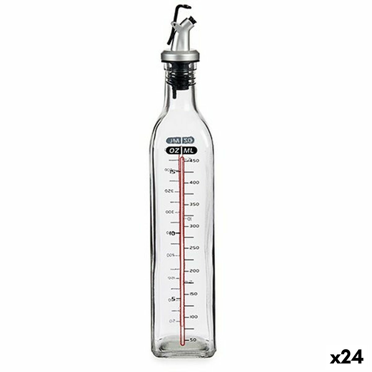 Flesje Transparant Glas 500 ml (24 Stuks) Meter
