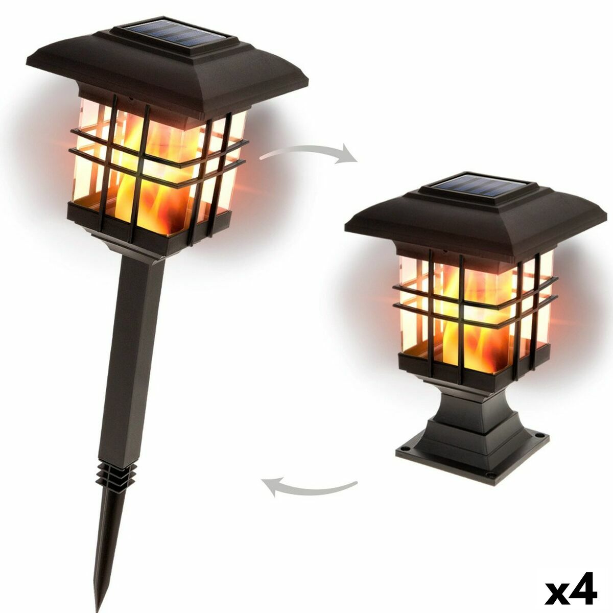 LED-lamp Aktive Plastic 13,5 x 46 x 13,5 cm (4 Stuks)