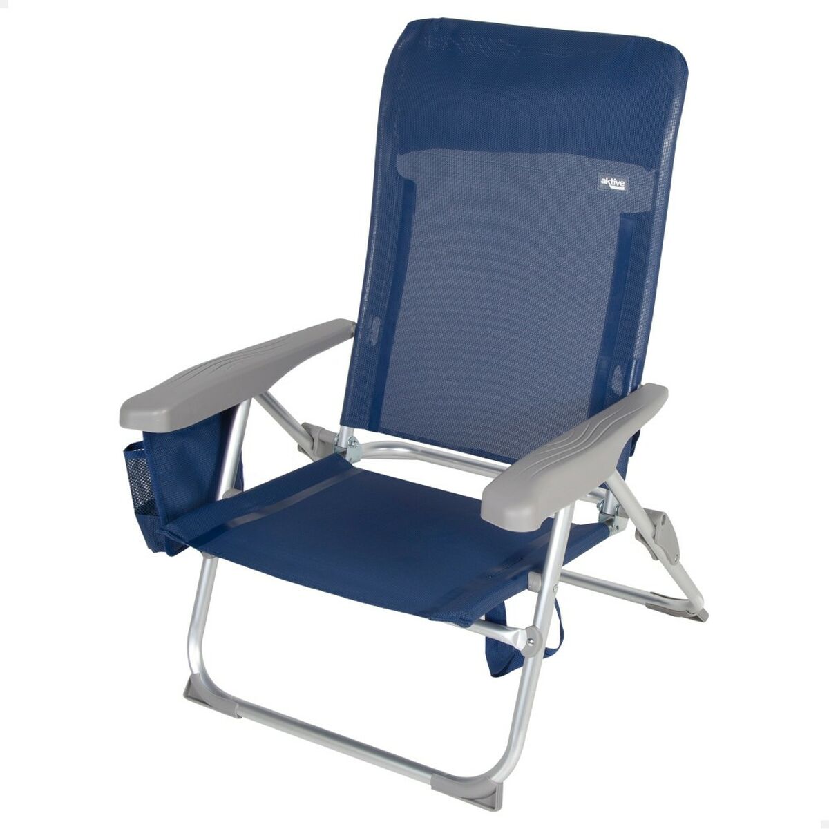 Strandstoel Aktive Slim Opvouwbaar Marineblauw 47 x 87 x 58 cm (2 Stuks)