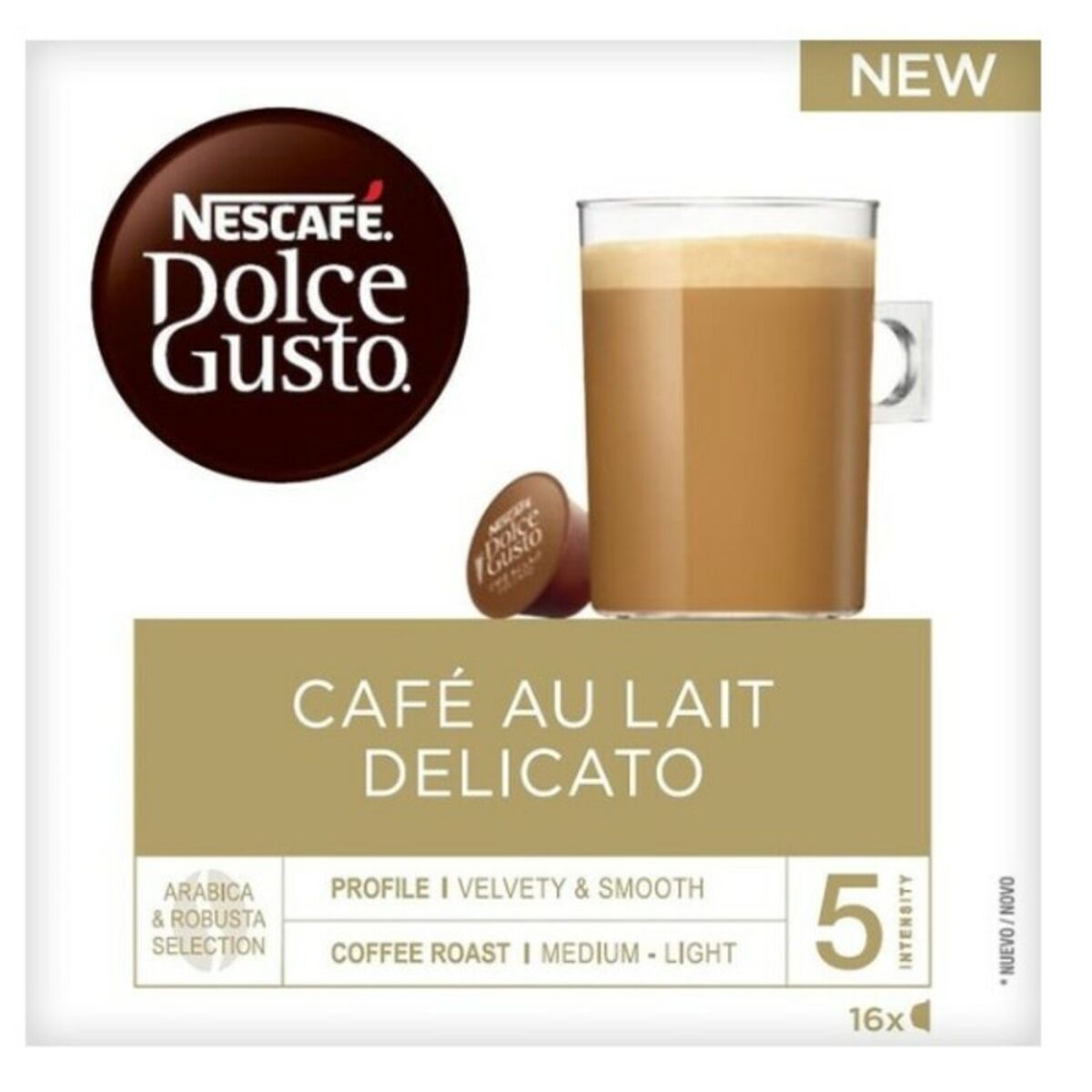 Koffiecapsules Nescafé Dolce Gusto Au Lait Delicato (16 uds)