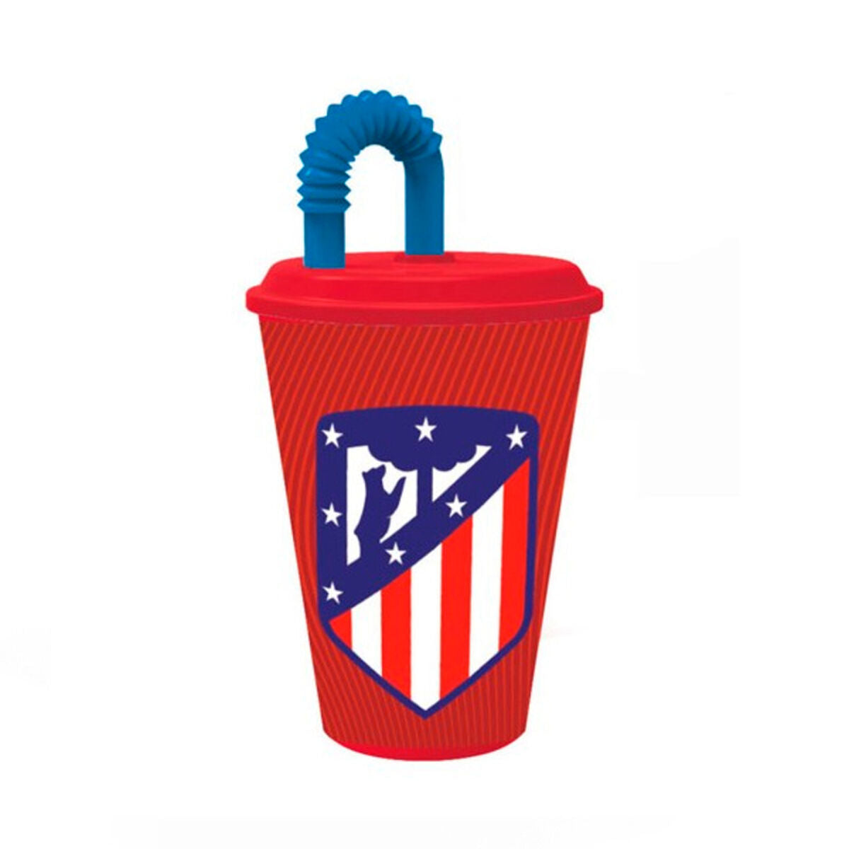 Glas met deksel Atlético Madrid Plastic